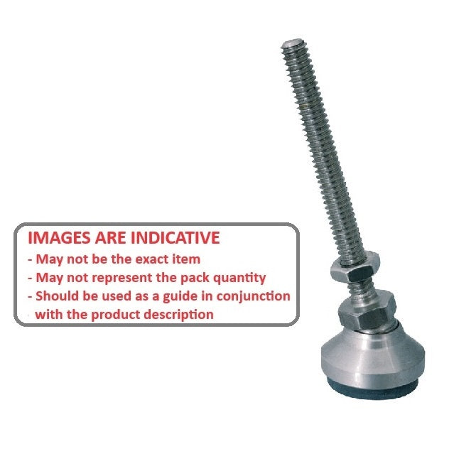 1099228 | MSM-120M-120-S4RP (Each) --- Levelling Studded Mounts - M12 - 12x1.75mm - 60x37 mm Swivel - Stainless Steel 304 Similar to A2, 18-8 HRB80 Mount