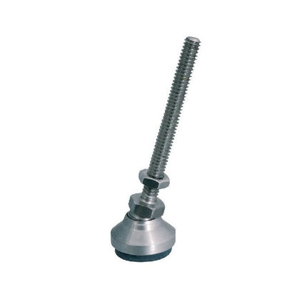1115258 | MSM-160M-120-CZRP (PK-4) --- Levelling Studded Mounts - M16 - 16x2mm - 60x39 mm Swivel - Steel Mount