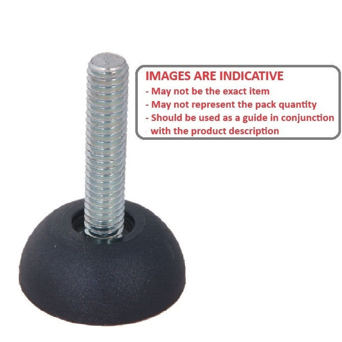 1082644 | MLM-080M-045-TP-080 (Each) --- Levelling Studded Mounts - M8 - 8x1.25mm - 80x27 mm Standard - Steel Mount