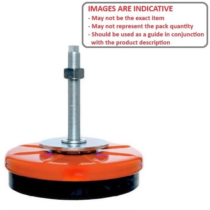 1228896 | MMI-3992-H (Each) --- Machinery Industrial Mounts - 3991.6 Kg - 158.75x100.076 mm Heavy Duty - Rubber and Steel Mount