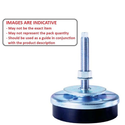 1228467 | MMI-2495-M (Each) --- Machinery Industrial Mounts - 2494.7 Kg - 158.75x53.086 mm Medium Duty - Rubber and Steel Mount