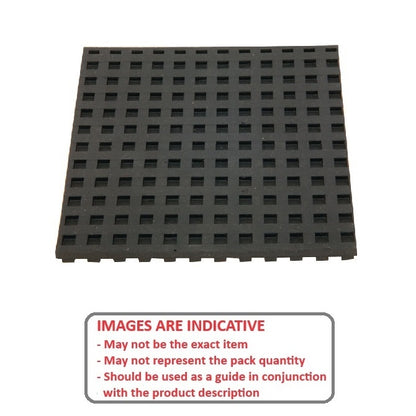1199470 | MNP-001-152-W --- Neoprene Pads Mounts - 152.40 x 152.40 mm 1.0 - 25.0 psi 7.938 mm - Neoprene Rubber