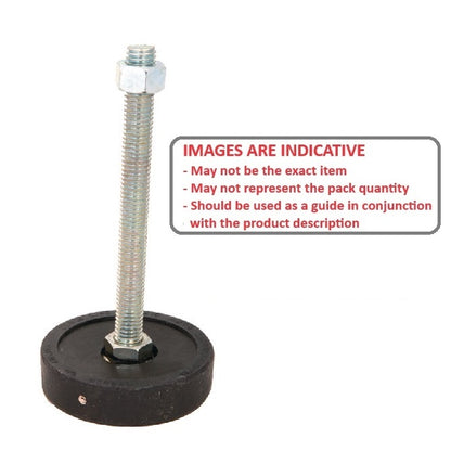 1214200 | MPL-0227-S (Each) --- Pivotal Levellers Mounts - 226.8 Kg - 76.2x19.05 mm With Stud - Neoprene Rubber Mount