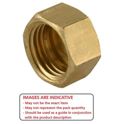 1059423 | NT050M-HX-BR (PK-10) --- Hexagonal Nuts - M5 - 5x0.8mm - 4x8 mm Full - Brass Nut