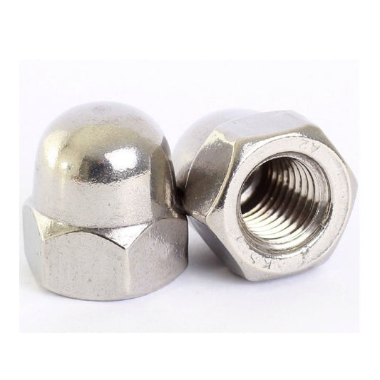 Dome Nuts - 10-32 UNF -4.76mm- 304 Stainless 8.89 mm