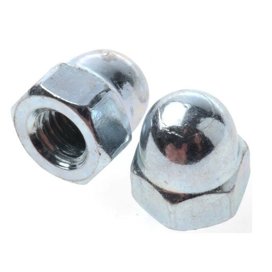 Dome Nuts - M4 -4x0.7mm- Steel - Chrome Plated 8 mm