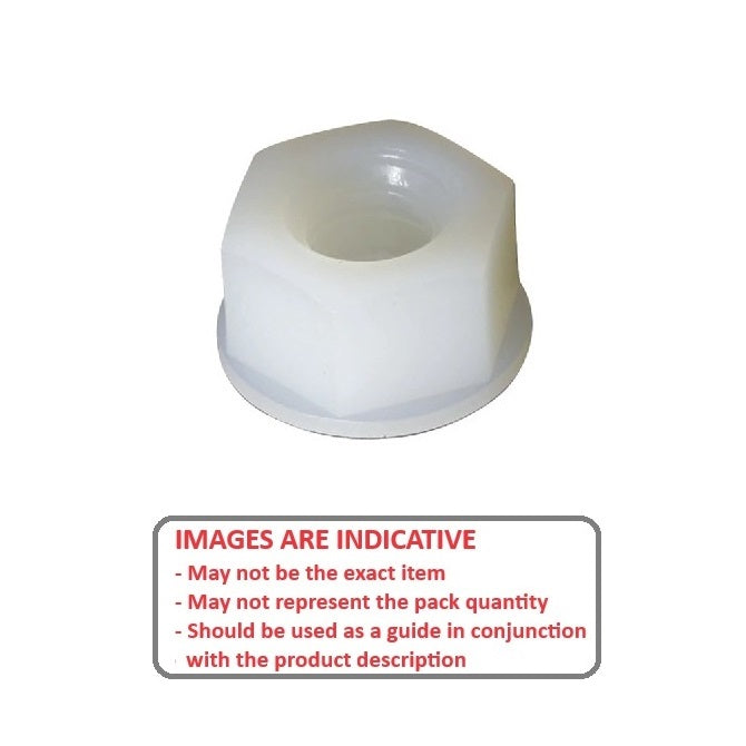 1056427 | NT048C-HXT-NY (PK-10) --- Hexagonal Nuts - 10-24 UNC - 4.76mm - 6.35x9.27 mm Full - Nylon Zytel 101 Nut