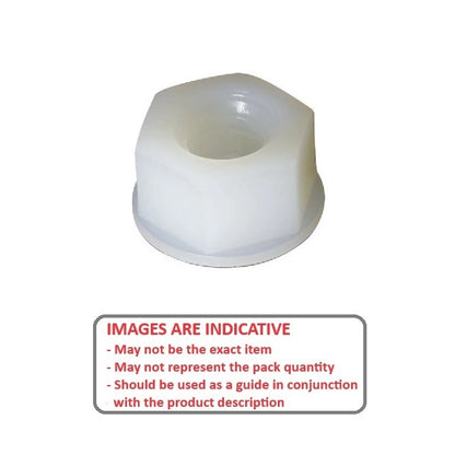 1048585 | NT035C-HXT-NY (PK-10) --- Hexagonal Nuts - 6-32 UNC - 3.5mm - 5.08x7.75 mm Full - Nylon Zytel 101 Nut