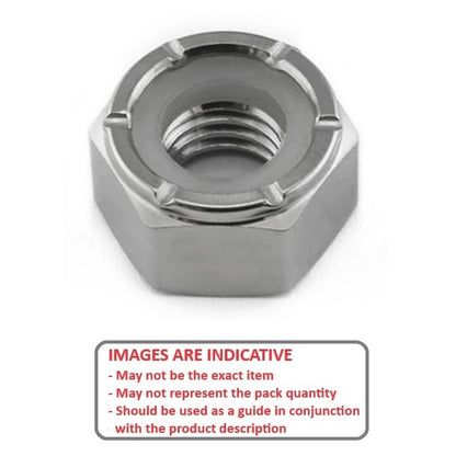 1063256 | NT050M-NI-AL (PK-5) --- Hexagonal Nuts - M5 - 5x0.8mm - 3.5x8 mm Nylon Insert - Aluminium Nut