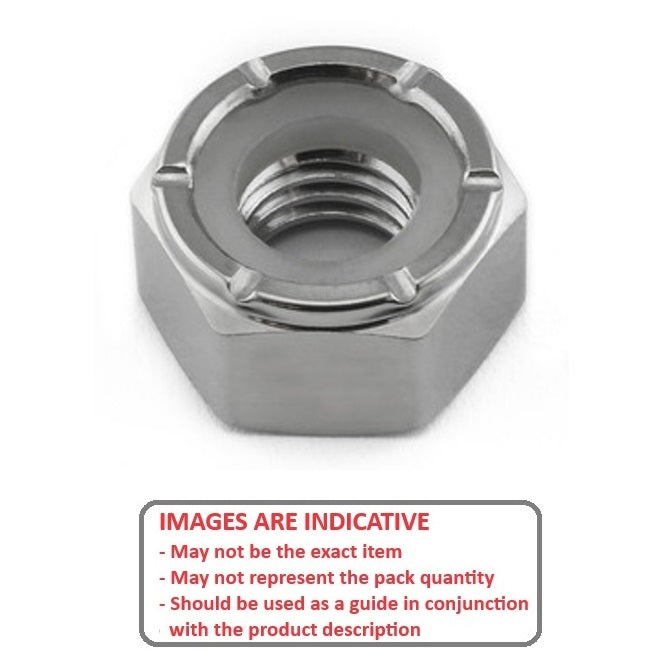 1068461 | NT060M-NI-AL (PK-6) --- Hexagonal Nuts - M6 - 6x1mm - 4.5x10 mm Nylon Insert - Aluminium Nut