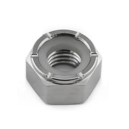1068461 | NT060M-NI-AL (PK-6) --- Hexagonal Nuts - M6 - 6x1mm - 4.5x10 mm Nylon Insert - Aluminium Nut
