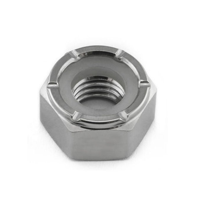 1047645 | NT032C-NI-AL (PK-10) --- Hexagonal Nuts - 5-40 UNC - 3.18mm - - 6.35 mm Nylon Insert - Aluminium Nut
