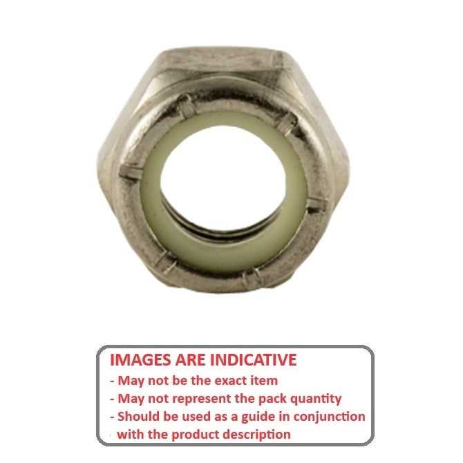 1042789 | NT025C-NI-CS (PK-10) --- Hexagonal Nuts - 3-48 UNC - 2.52mm - 3.7x6.4 mm Nylon Insert - Steel - Plated Nut