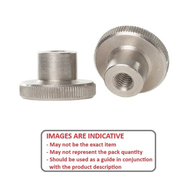 1061761 | NT050M-TH12-S3 (Each) --- Thumb Nuts - M5 - 5x0.8mm - 11.5x11.5 mm Basic - Stainless Steel 303/304 Similar to A2, 18-8 HRB80 Nut