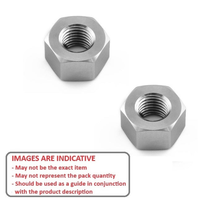1096532 | NT120M-HX-T5 (PK-1000) --- Hexagonal Nuts - M12 - 12x1.75mm - 10.6x19 mm Full - Titanium Ti-Gr-5 - 6AL-4V Nut