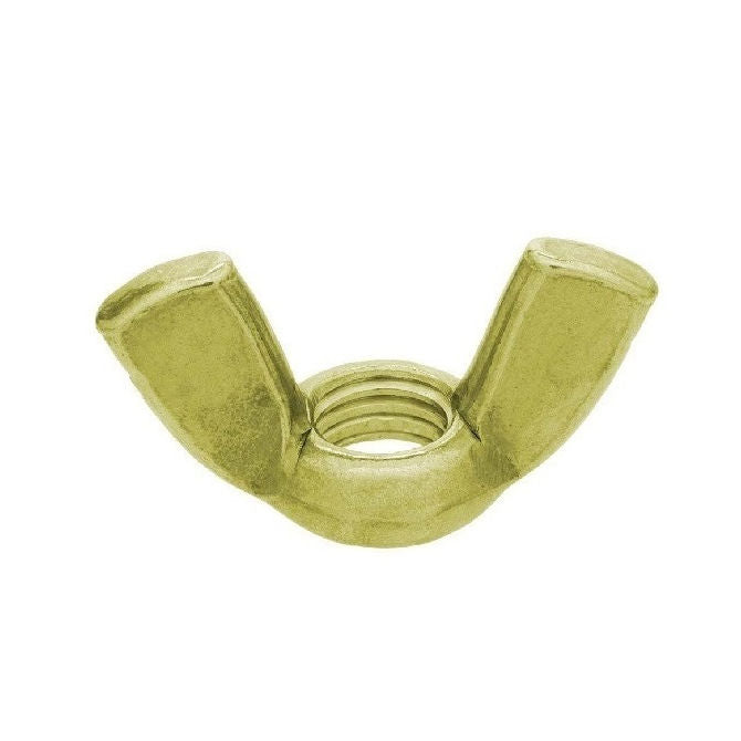 1100393 | NT127W-WG-BR (PK-50) --- Wing Nuts - 1/2-12 BSW - 12.7mm - - - - - Brass Nut