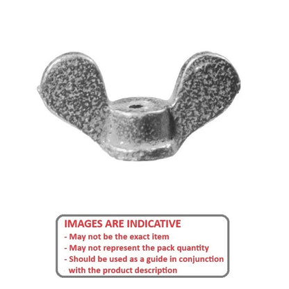 1072457 | NT064C-WB-MI (PK-55) --- Wing Nuts - 1/4-20 UNC - 6.35mm - 28.57x11.09 mm Malleable Iron - Iron Nut