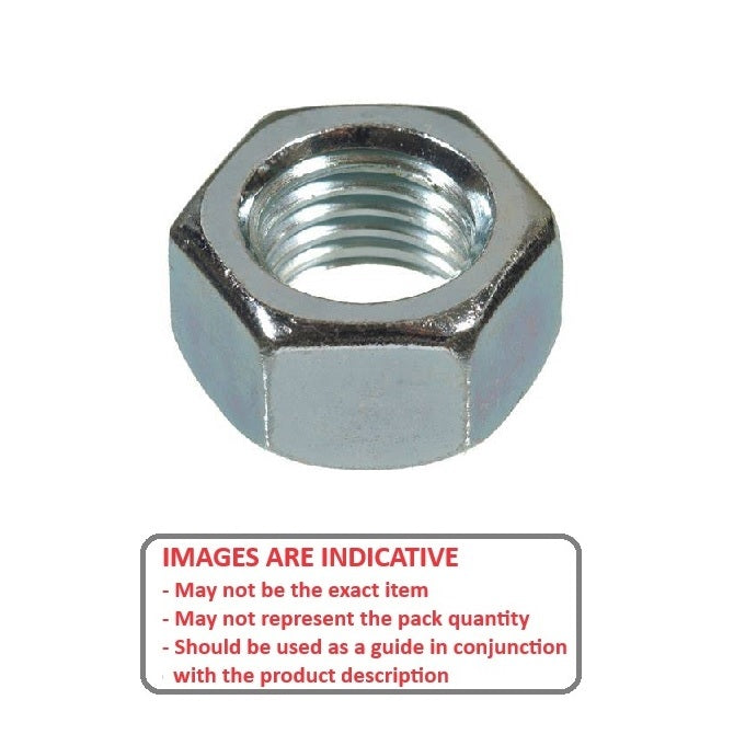1042721 | NT025C-HX-CZ (PK-10) --- Hexagonal Nuts - 3-48 UNC - 2.52mm - 1.61x4.73 mm Full - Steel - Zinc Plated Nut