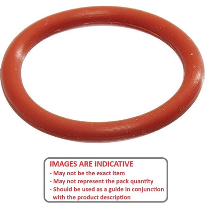 1081934 | ORB-00752-353-S70-203-R (Pack of 5000)  --- Silicone Rubber Bulk O-Rings - 7.52x3.53 mm - Red - Silicone Rubber O-Ring