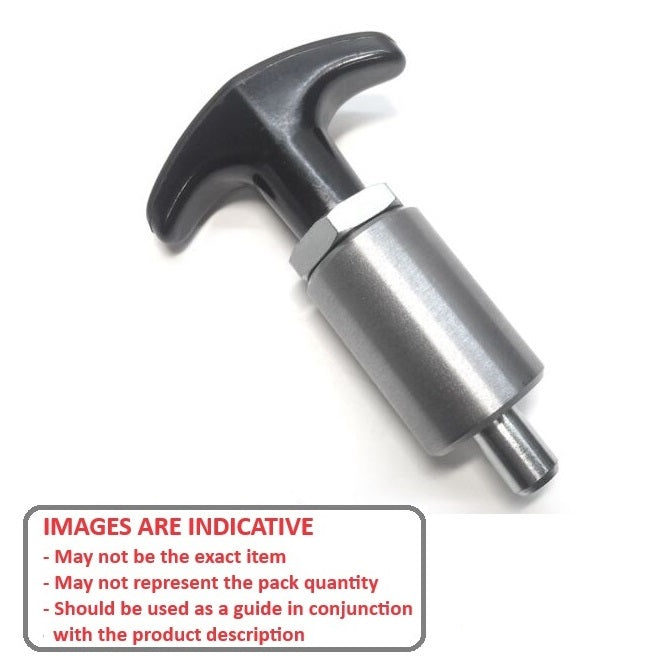1071616 | BSD-50ALRS (Each) --- Pull Pins - 6.35x14.288x38.1 mm Tee Handle - Aluminium and Steel Pin