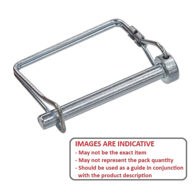 1078284 | LYP-Q2-079-064-S4 (Each) --- Wire Lock Lynch Pins - 7.94x63.5x2.3 mm Double Wire - Stainless Steel 304 Similar to A2, 18-8 HRB80 Pin