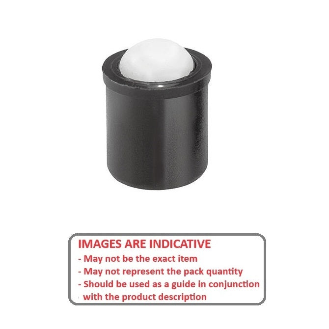 1050733 | PLBP-040-050-PP-005 (PK-20) --- Ball Push Fit Plungers - 4x5 mm - 3 N Plastic Body - Plastic Plunger