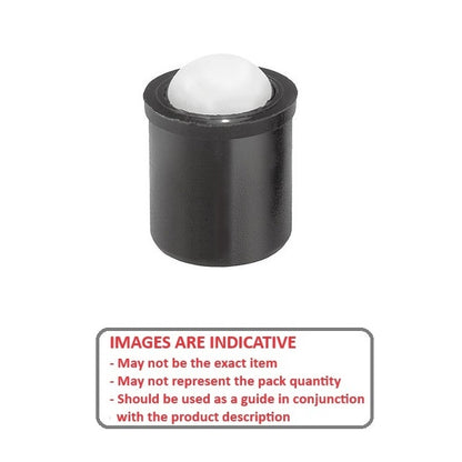 1050733 | PLBP-040-050-PP-005 (PK-20) --- Ball Push Fit Plungers - 4x5 mm - 3 N Plastic Body - Plastic Plunger