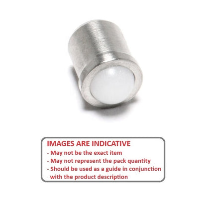 1059984 | PLSP-048-103-AS-020 (PK-250) --- Spring Push Fit Plungers - 4.78x10.3 mm - 6.7 N - Stainless Steel Body with Acetal Plunger
