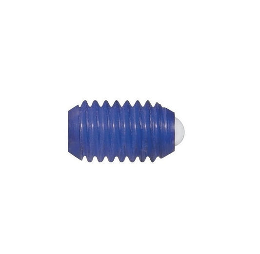 Ball Threaded Plungers - 5/16-18 UNC - 7.94mm - 14.7 mm - 8.9 N Acetal Body - Acetal with Nylon Ball