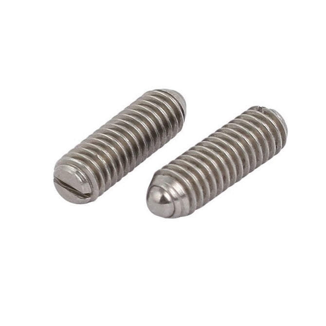 Ball Threaded Plungers - 4-48 UNF - 2.85mm - 4.8 mm - 2.5 N Stainless Body - Stainless Steel 303 Similar to A2, 304, 18-8 