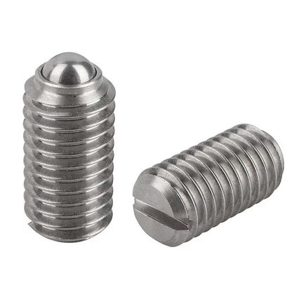 1061251 | PLBT-050M-160-S3-010 (PK-20) --- Ball Threaded Plungers - M5 - 5x0.8mm - 16 mm - 3 N Stainless Body - Stainless Steel 303 Similar to A2, 304, 18-8 Plunger