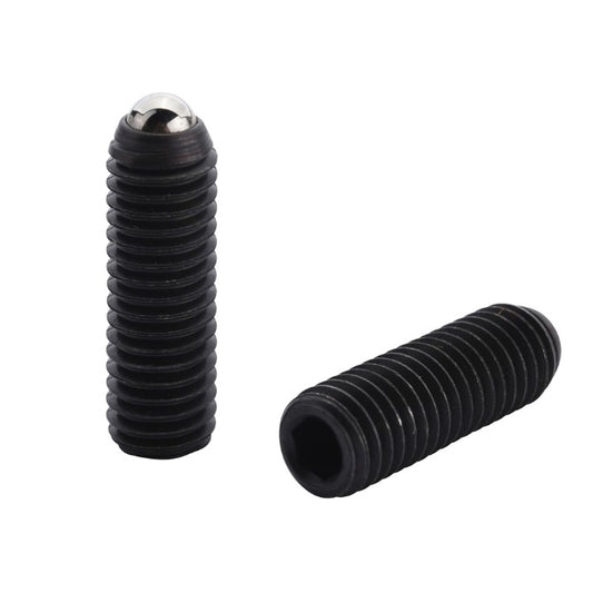 Ball Threaded Plungers - M6 - 6x1mm - 12 mm - 5 N Steel Body - Stainless Steel 303/304 Similar to A2, 18-8 HRB80