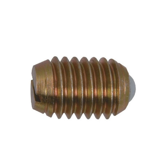 Ball Threaded Plungers - 1/4-20 UNC - 6.35mm - 13.5 mm - 13.4 N  - Steel Body with Nylon Ball