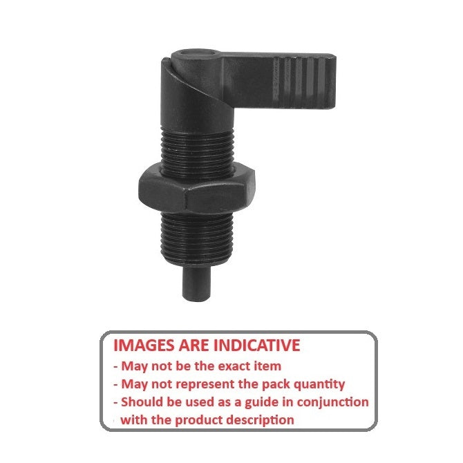 1233217 | PLIT-100-200-150-69-CA-N (Each) --- Indexing Cam Action Plungers - M20 Extra Fine - 20x1.5mm - 20.07x36.1 mm With Hex Nut - Steel Plunger