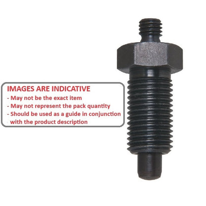1111654 | PLIT-080-158C-00-SH-C (Each) --- Indexing Plungers - 5/8-11 UNC - 15.88mm - 25.9 mm - 1.2 N Non Locking - Steel Plunger