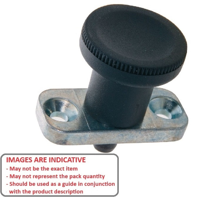 1098967 | PLI-M-080-120-31-M-C (Each) --- Indexing with Plate Plungers - 12x44 mm - 1.6 N Non Locking - Steel Plunger