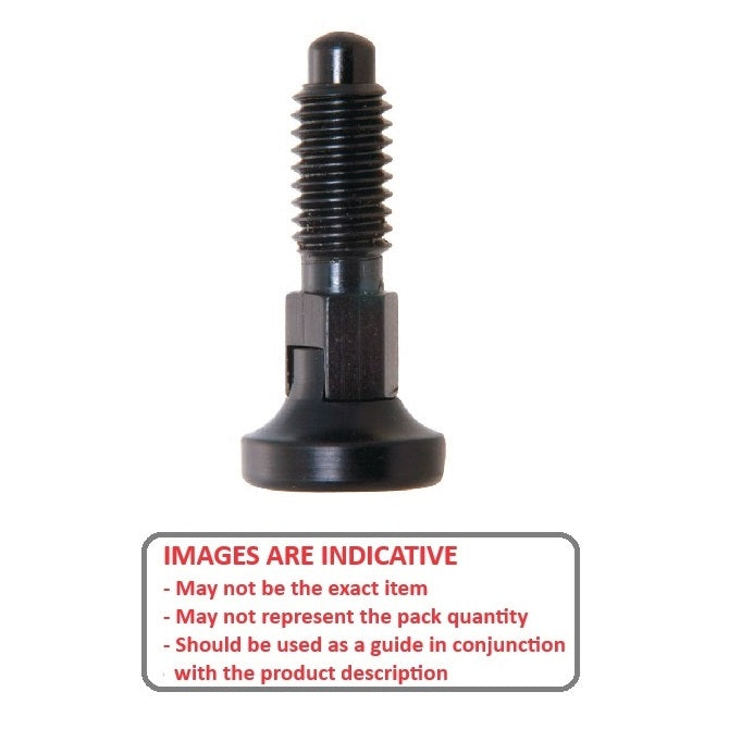 1086107 | PLST-095C-191-HCL-LK-009 (Each) --- Spring Plungers - 3/8-16 UNC - 9.53mm - 19.1 mm - 1.1 N Acetal Handle - Steel Plunger
