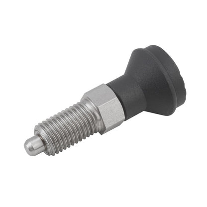 1099153 | PLIT-060-120-150-56-KP-S3 (Each) --- Indexing Pull Knob Plungers - M12x1.5 - Fine - 56 mm - 0.6 N Stainless and Plastic - Stainless Steel 303 Similar to A2, 304, 18-8 Plunger