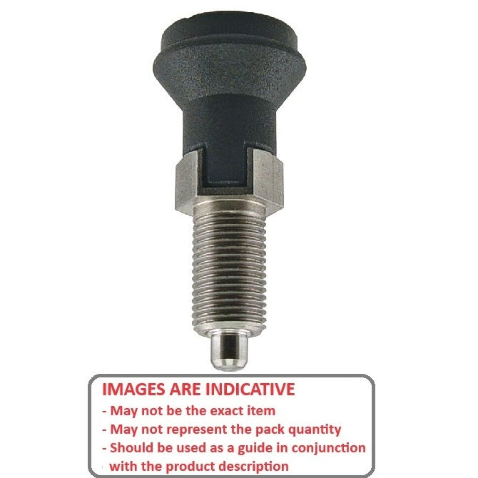 1125722 | PLIT-100-200-150-74-LKP-S3 (Each) --- Indexing Pull Knob Plungers - M20 Extra Fine - 20x1.5mm - 74 mm - 1.5 N Stainless and Plastic - Stainless Steel 303 Similar to A2, 304, 18-8 Plunger
