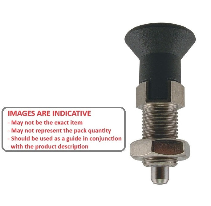 1125771 | PLIT-120-200-150-78-LKPN-S3 (Each) --- Indexing Pull Knob Plungers - M20 Extra Fine - 20x1.5mm - 78 mm - 1.5 N Stainless and Plastic - Stainless Steel 303 Similar to A2, 304, 18-8 Plunger