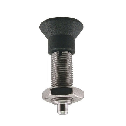 Indexing Pull Knob Plungers - M20 Extra Fine - 20x1.5mm - 74 mm - 6.8 N No Collar - Stainless Steel 303 Similar to A2, 304, 18-8 