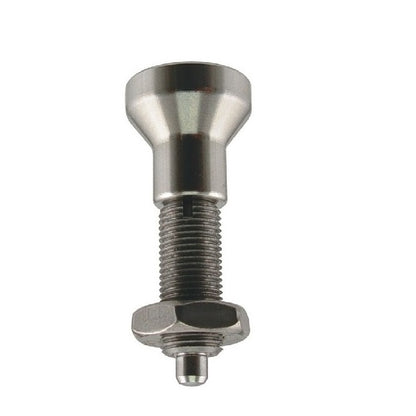 Indexing Pull Knob Plungers - M12x1.5 - Fine - 59 mm - 2.7 N No Collar - Stainless Steel 303 Similar to A2, 304, 18-8 