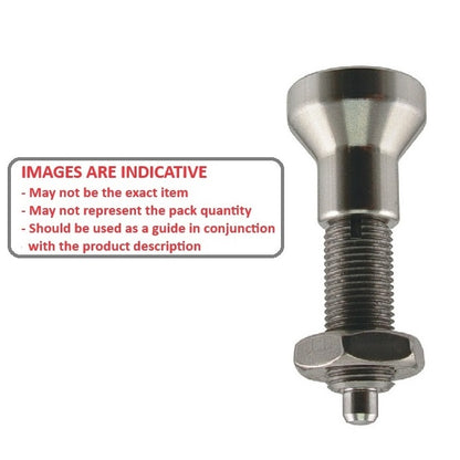 1125835 | PLIT-100-200-150-83-KPUN-S3F (Each) --- Indexing Pull Knob Plungers - M20 Extra Fine - 20x1.5mm - 83 mm - 6.8 N No Collar - Stainless Steel 303 Similar to A2, 304, 18-8 Plunger