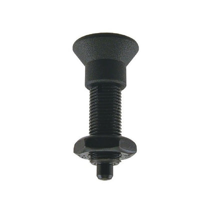 Indexing Pull Knob Plungers - M10x1 - Extra Fine - 43.5 mm - 2.3 N No Collar - Steel