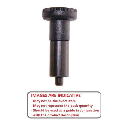 1098046 | PLI-P-050120-21-K-C (Each) --- Indexing Unthreaded Non Locking Plungers - 12x22 mm - 3.2 N With Knob - Steel Plunger