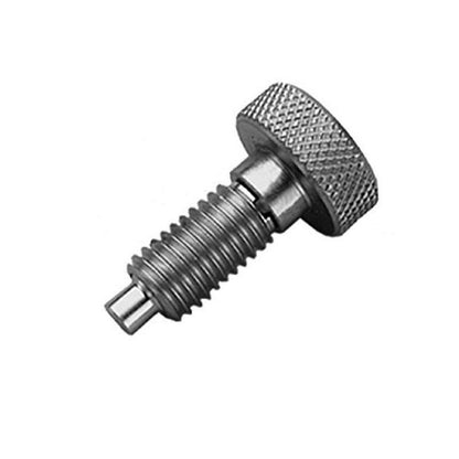 Spring Plungers - 3/8-16 UNC - 9.53mm - 19.1 mm - 4.5 N Knurled Handle - Stainless Steel
