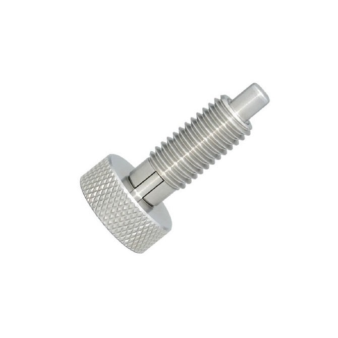 Spring Plungers - 1/2-13 UNC - 12.7mm - 16.5 mm - 2.2 N Knurled Handle - Stainless Steel