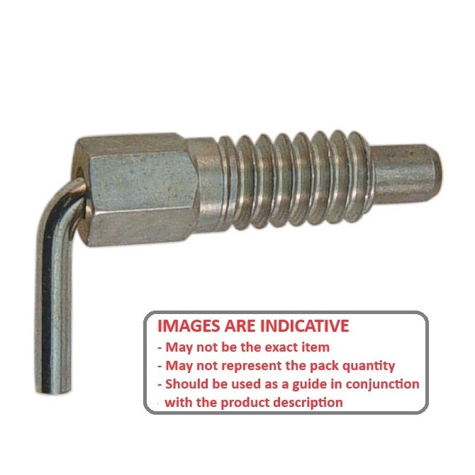 1086508 | PLST-095C-300-HLC-017 (Each) --- Spring Plungers - 3/8-16 UNC - 9.53mm - 30 mm - 3.3 N L Handle - Steel Plunger