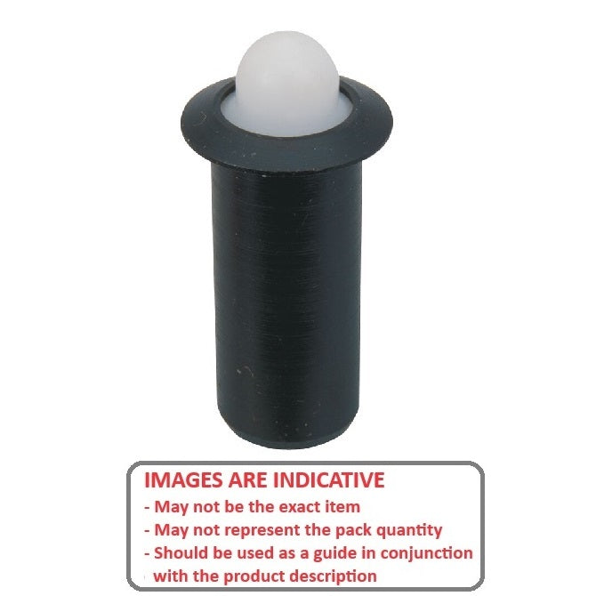 1058951 | PLSP-048-103-AC-011 (PK-250) --- Spring Push Fit Plungers - 4.78x10.3 mm - 3.3 N - Steel Body with Acetal Plunger