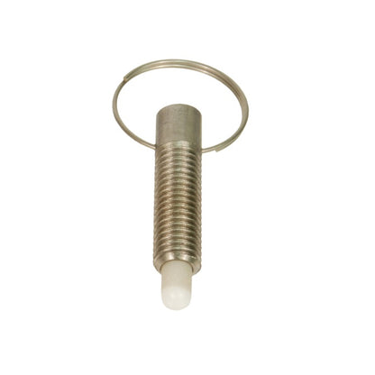 1086561 | PLST-095C-318-RACL-018 (Each) --- Spring Plungers - 3/8-16 UNC - 9.53mm - 31.8 mm - 8.9 N Pull Ring - Steel Body with Acetal Plunger
